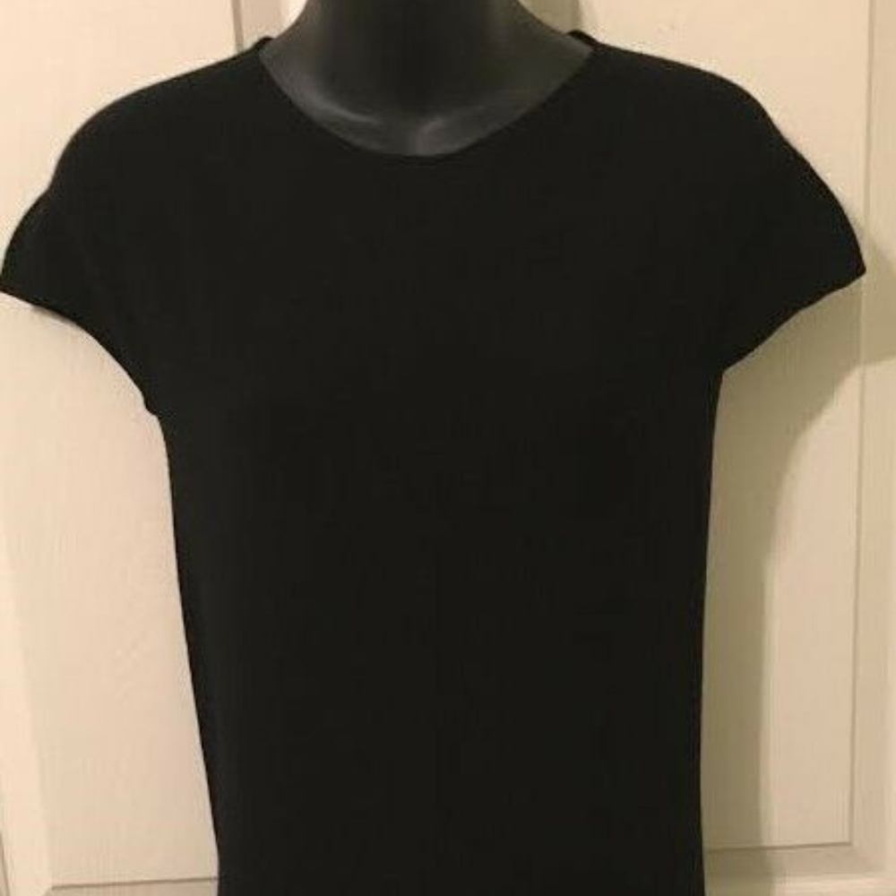 Giorgio Armani Women's Knit Cap Sleeve Black Dress